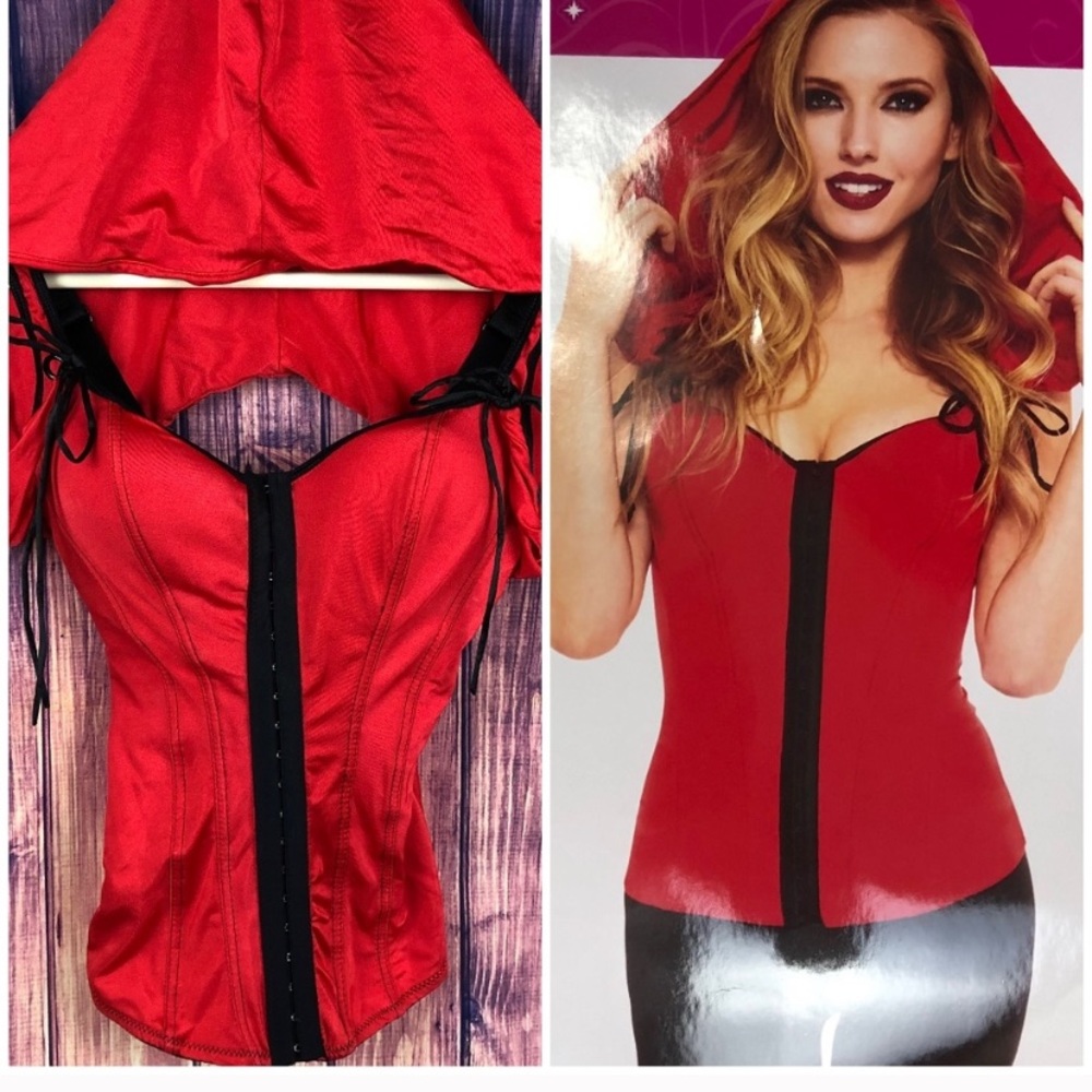Red Corset Detachable Hood